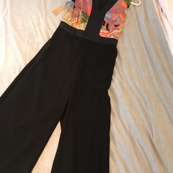 Rachel Roy January Khaki Combo Jumpsuit SZ 6 - Picture 2 of 5